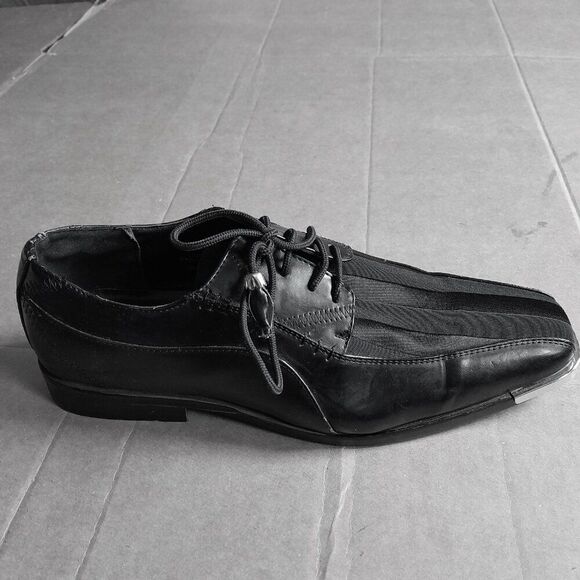 Expressions by RC 4925 Men’s Oxford Dress Shoes Striped Satin Tuxedo Size 11